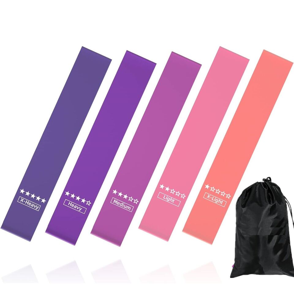 5Set 5 Fasce Elastiche di Resistenza - Fitness e Allenamento a Casa
