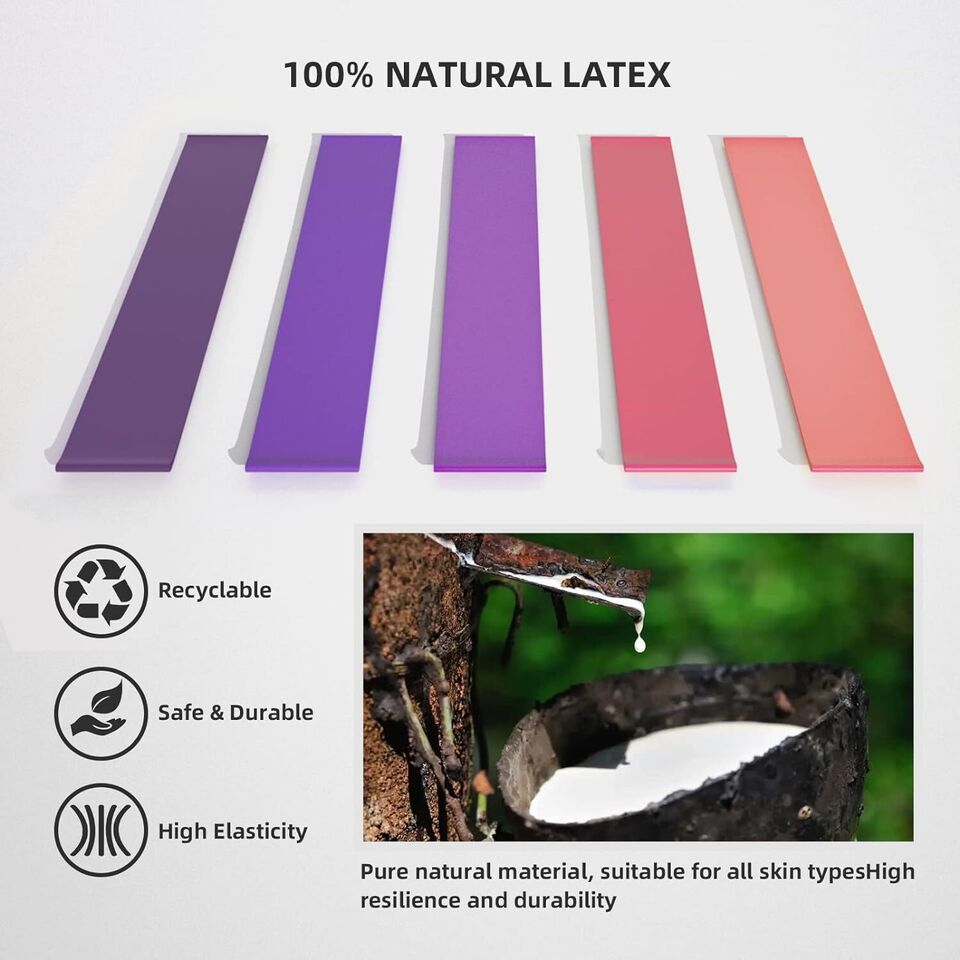 5Set 5 Fasce Elastiche di Resistenza - Fitness e Allenamento a Casa