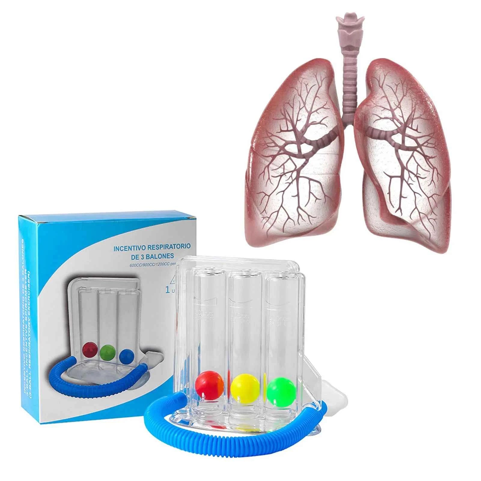 Esercitatore Respiratorio a 3 Sfere — Allena i Polmoni e Migliora la Capacità Respiratoria
